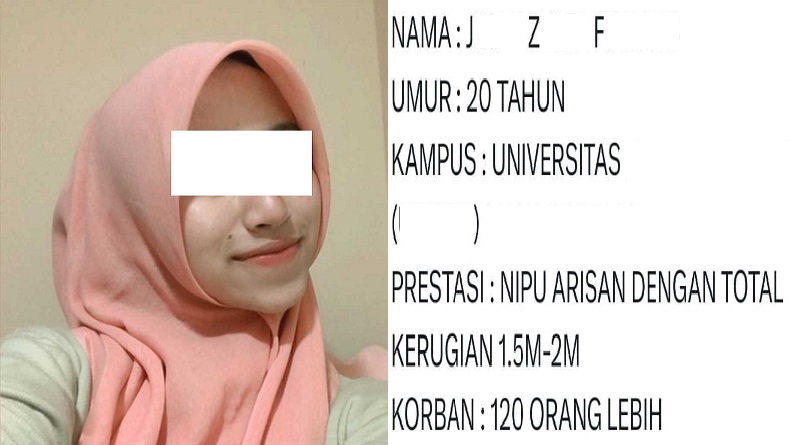 2 Korban Penipuan Modus Arisan Bodong Mahasiswi Cantik di Bandung Lapor Polisi