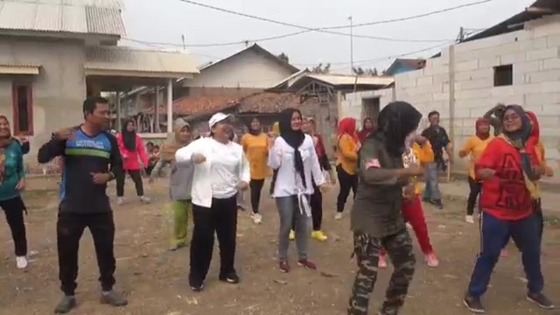 Sosialisasi lewat Senam Sehat, Caleg Partai Perindo Harap Masyarakat Jatuh Cinta