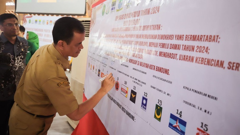 Deklarasi Damai, Pemkot Bandung Minta Semua Elemen Patuhi Aturan Pemilu