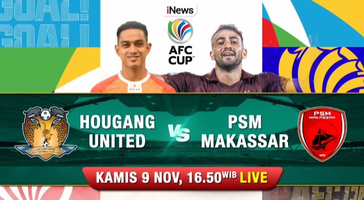 Saksikan Hougang United Vs PSM Makassar di AFC Cup 2023 Hari ini, LIVE iNews