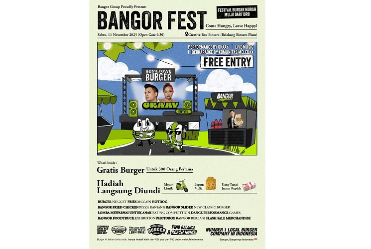 Bangor Fest Hadirkan Festival Burger Murah Pertama di Indonesia, Berhadiah Jutaan Rupiah!