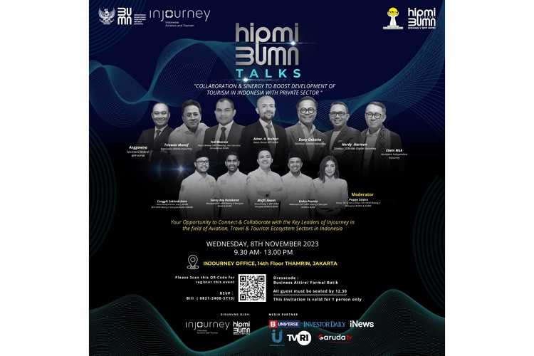 HIPMI Gelar BUMN Talks Bareng InJourney, Pacu Sinergi Industri Pariwisata Tanah Air