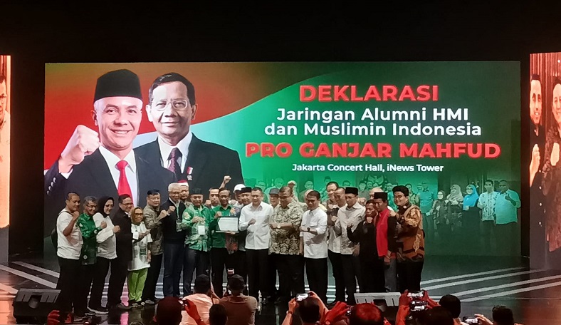 Mahfud MD dan HT Hadiri Deklarasi Jaringan Alumni HMI dan Muslimin Indonesia Pro Ganjar-Mahfud