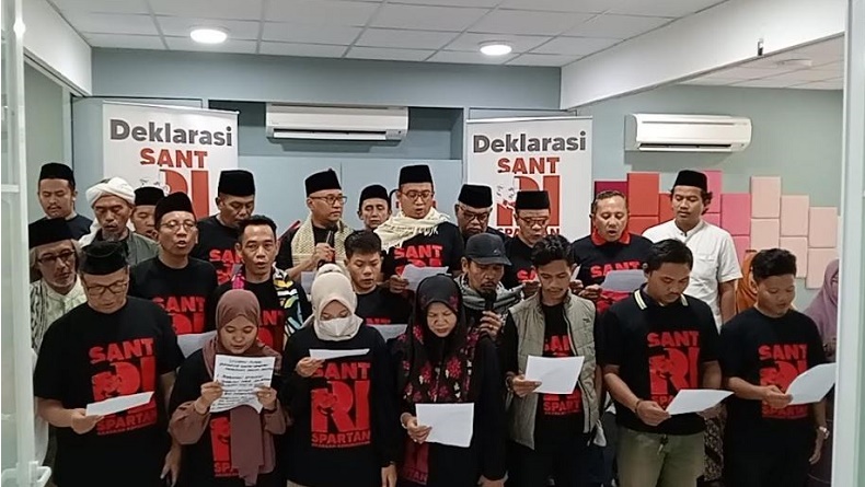 Relawan Santri Spartan Mantan Pendukung Jokowi Deklarasi Dukung Ganjar-Mahfud