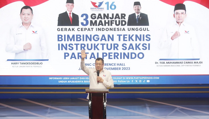 HT Buka Bimtek Instruktur Saksi Partai Perindo, Bantu Kawal Suara hingga ke Pelosok