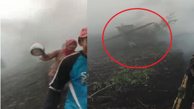 Kepanikan Warga Lihat Pesawat TNI AU Jatuh di Pasuruan, sempat Lari usai Dengar Ledakan