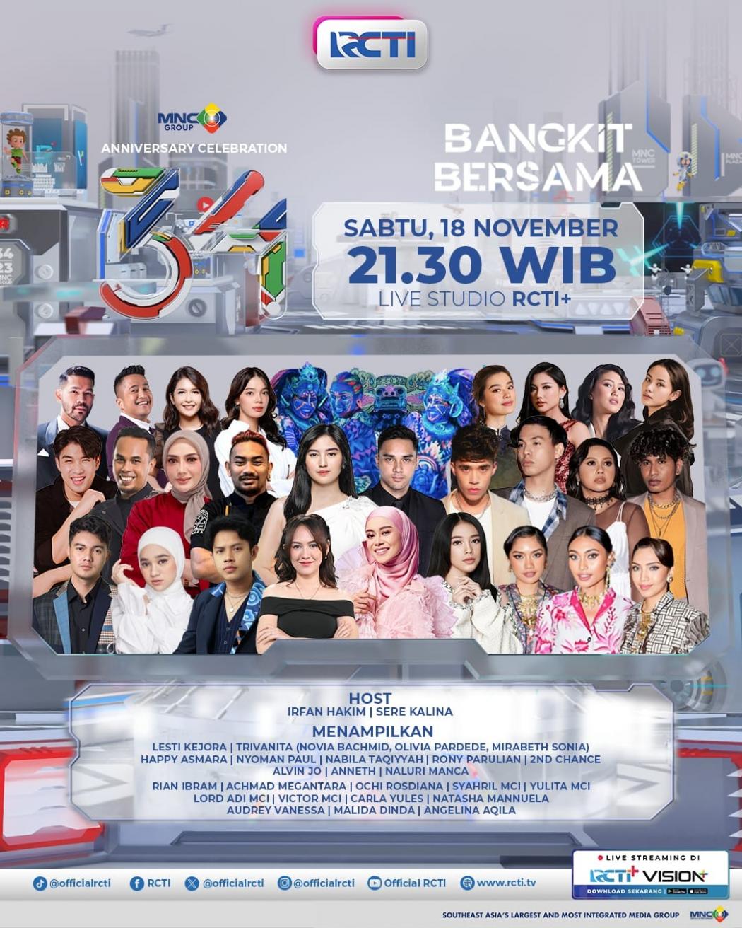 Jangan Lewatkan Malam Puncak Perayaan HUT ke-34 MNC Group, Siap Hibur Masyarakat Indonesia