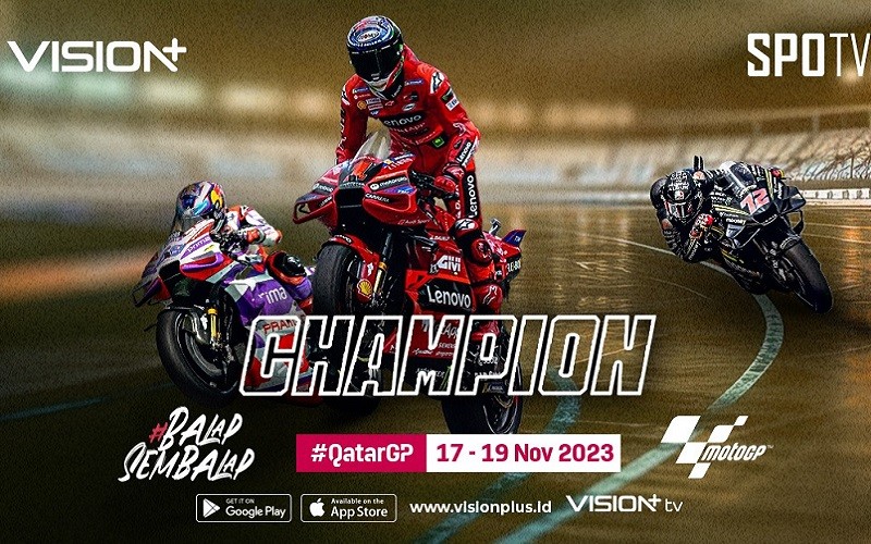 MotoGP Qatar 2023 Jadi Penutup Seri Asia Live di Vision+. Berikut Jadwal Lengkapnya