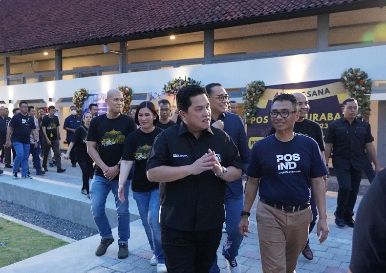Erick Thohir Resmikan POS IND Jadi Logo Baru Pos Indonesia 