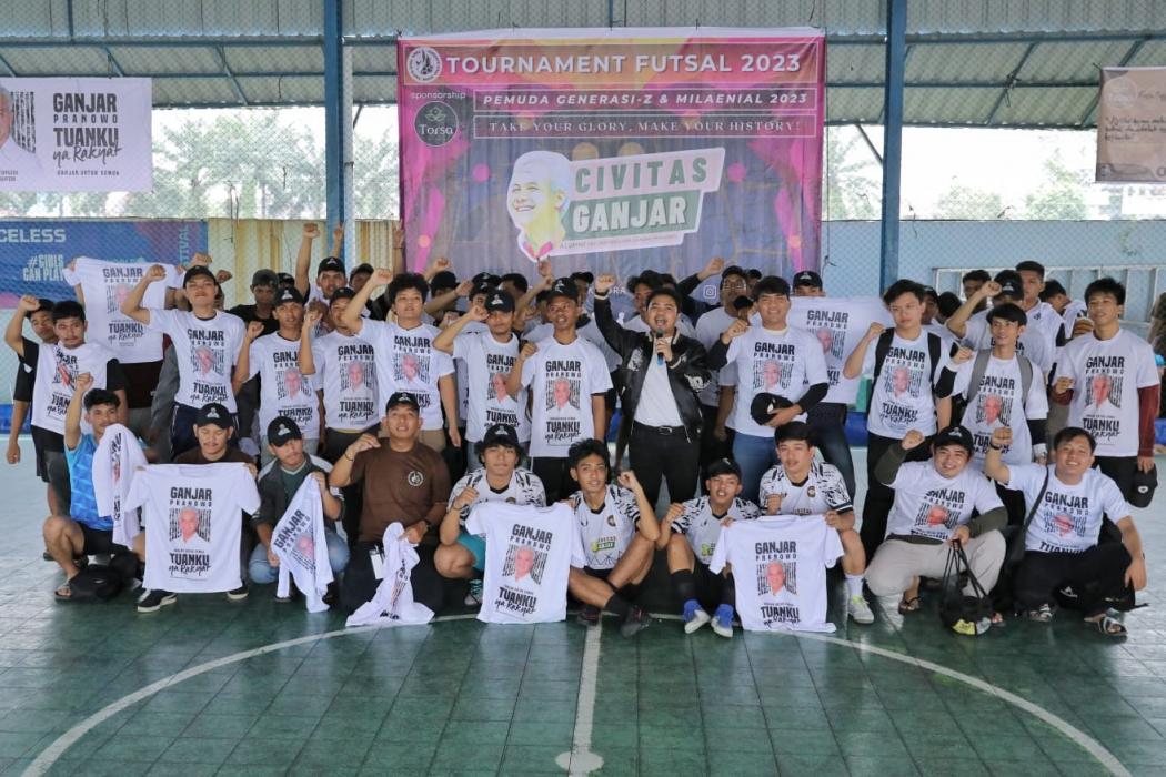 Relawan Civitas Ganjar Sumut Bikin Turnamen Futsal Antarpemuda untuk Kenalkan Pasangan Ganjar-Mahfud