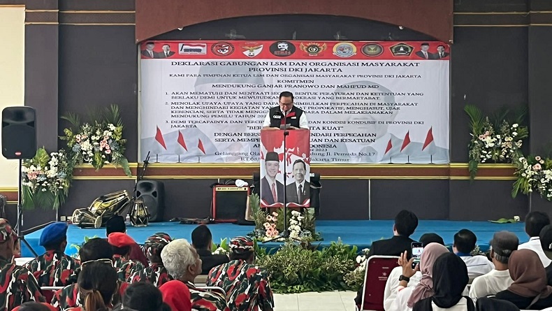 Gabungan LSM dan Ormas di Jakarta Deklarasi Dukung Ganjar-Mahfud