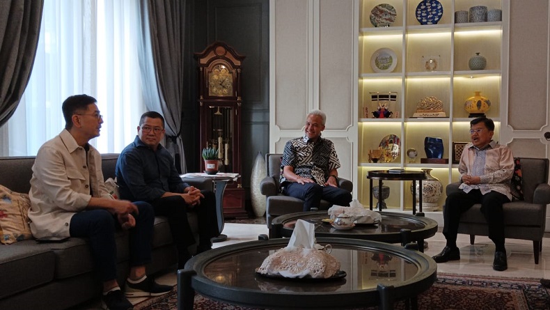 Suasana Hangat Pertemuan Ganjar dan JK Didampingi HT hingga Arsjad Rasjid