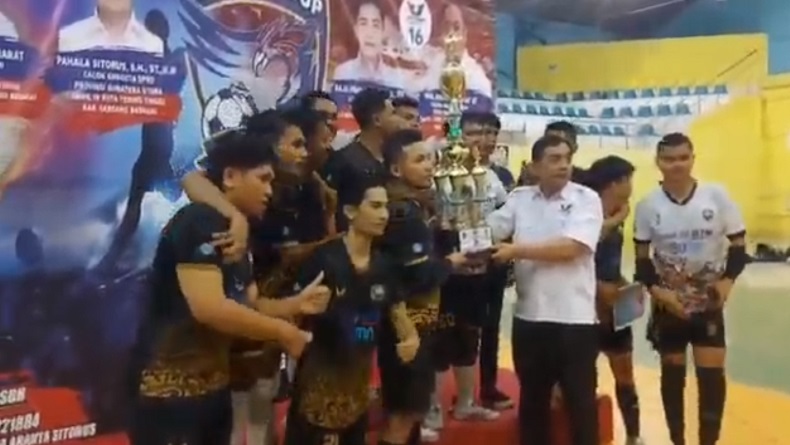 Meriahnya Final Turnamen Futsal Partai Perindo di Kota Tebingtinggi