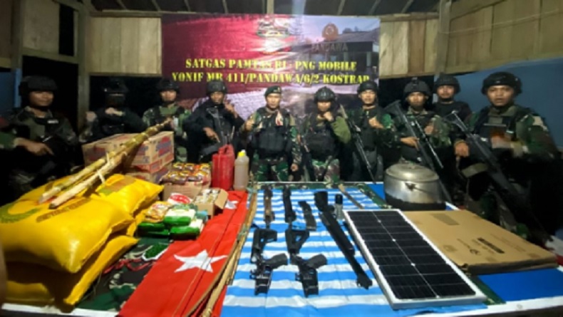 Satgas Yonif Mekanis Raider 411/Pandawa Gagalkan Pengiriman Senjata ke KST Papua