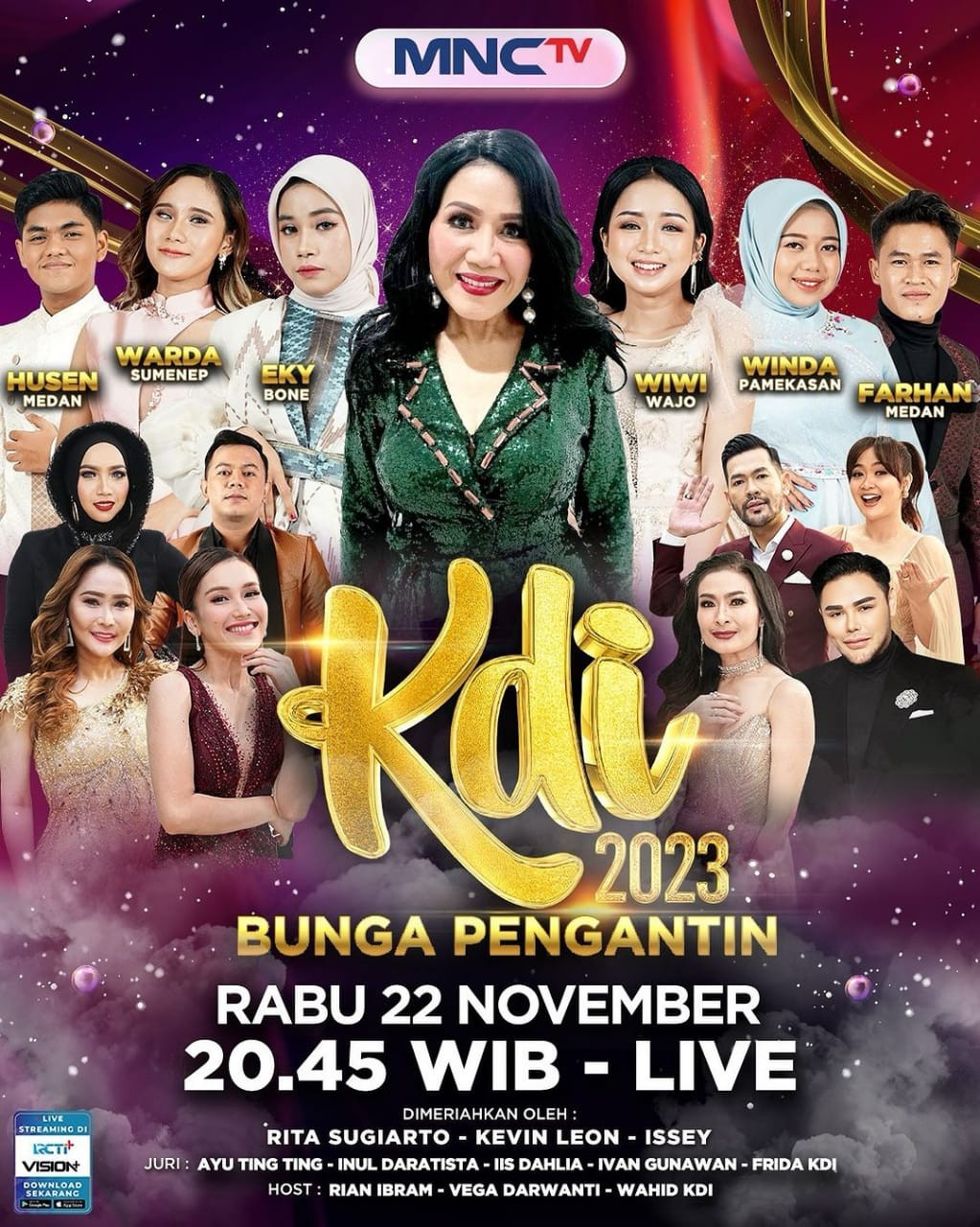 6 Kontestan Siap Bersaing di Kontes KDI 2023, Ada Penampilan Rita Sugiarto Lho!