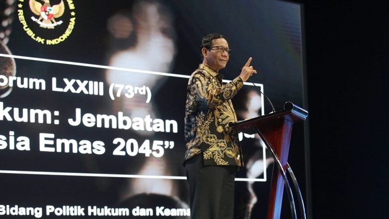 Mahfud Ingatkan Indonesia Emas 2045 Tidak akan Tercapai jika Penegakan Hukum Tidak Benar