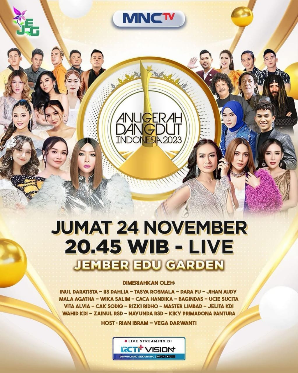 Besok Malam, Saksikan Kemeriahan Anugerah Dangdut Indonesia 2023