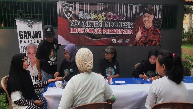 Kowarteg Ganjar Berbagi Cerita Bersama Emak-emak Bogor dengan Cek Kesehatan Gratis