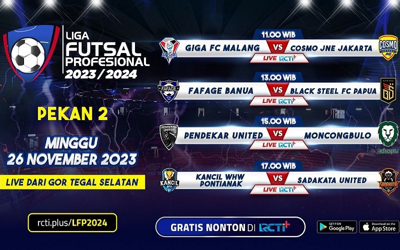 Link Streaming Liga Futsal Profesional 2023-2024 Hari Ini, Vamos FC Jumpa Black Steel
