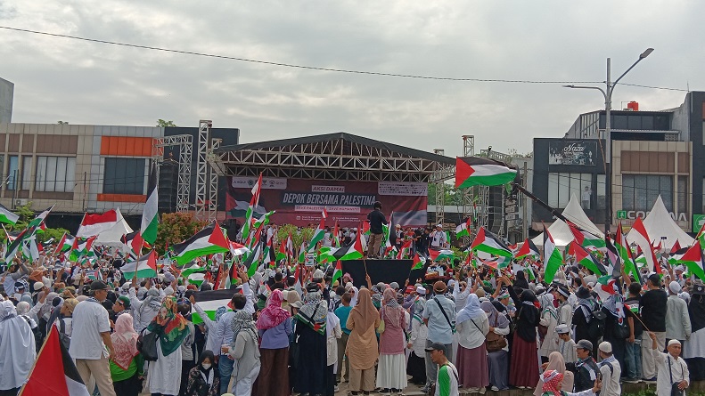 100.000 Warga Depok Gelar Aksi Bela Palestina di Kawasan GDC