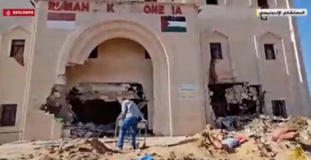 Kondisi Terkini RS Indonesia di Gaza, Gedung Porak-poranda Digempur Israel dan Mayat-Mayat Telantar