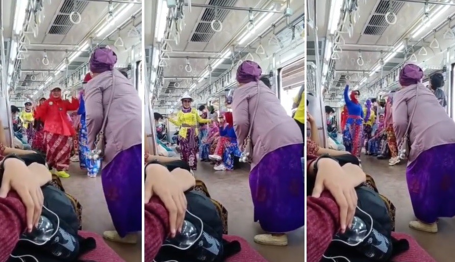 Viral Emak-Emak Gelar Fashion Show di KRL, Netizen: Saatnya Membahagiakan Diri