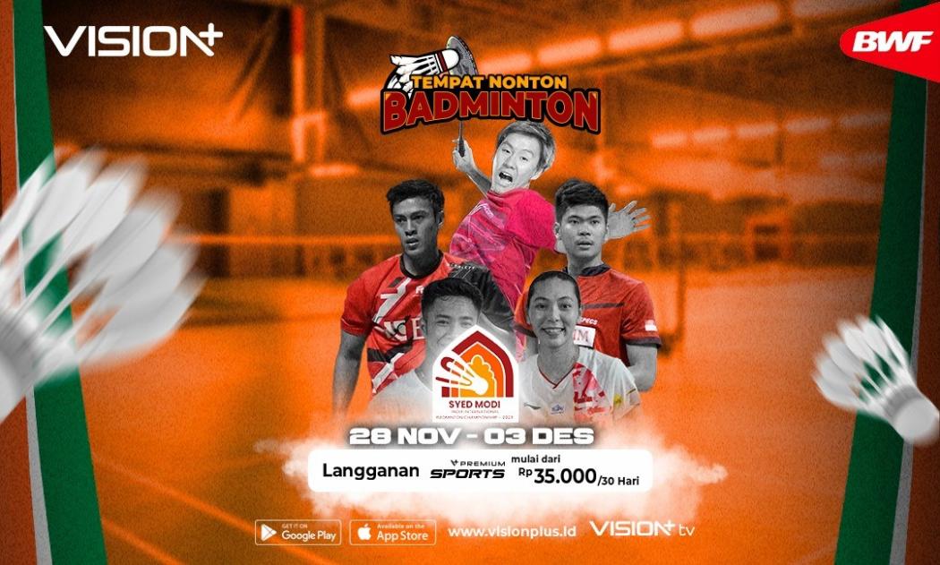 Saksikan Wakil Indonesia di  BWF Syed Modi India International 2023 Live di Vision+