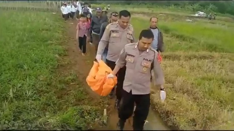 Warga Temukan Jasad Bayi di Persawahan Cihaurbeuti Ciamis, Diduga Hasil Hubungan Gelap 