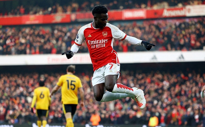 Hasil Liga Inggris 2023-2024: Arsenal Kokoh di Puncak Klasemen Usai Tekuk Wolves