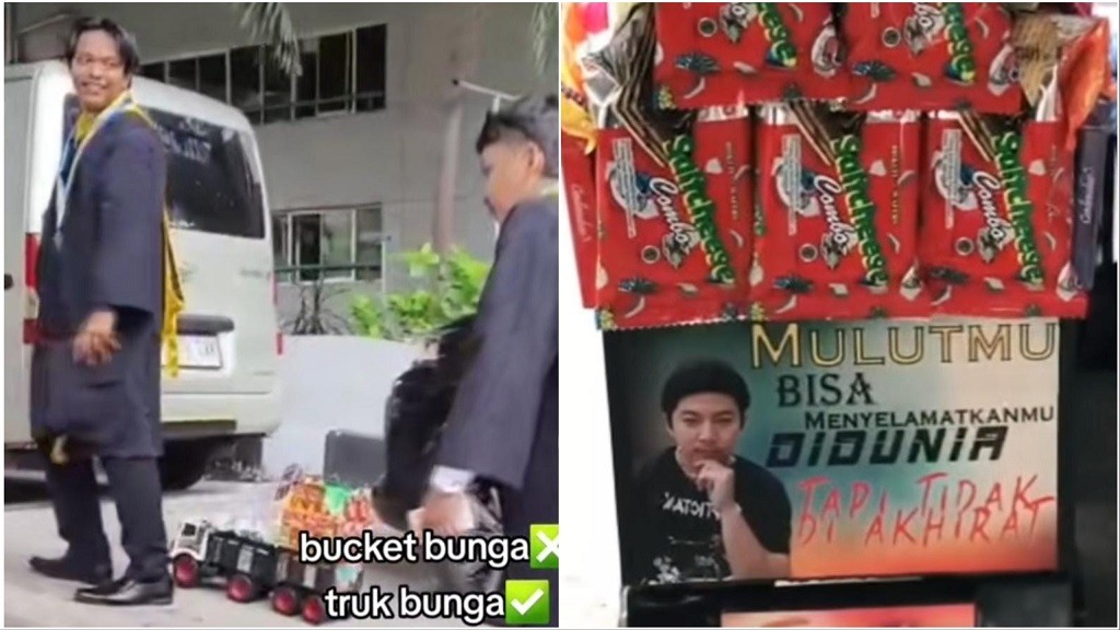 Unik! Wisudawan Dikasih Buket dalam Bentuk Truk