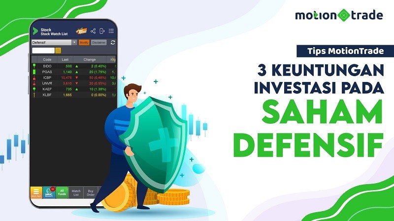 Tips MotionTrade: 3 Keuntungan Investasi pada Saham Defensif 