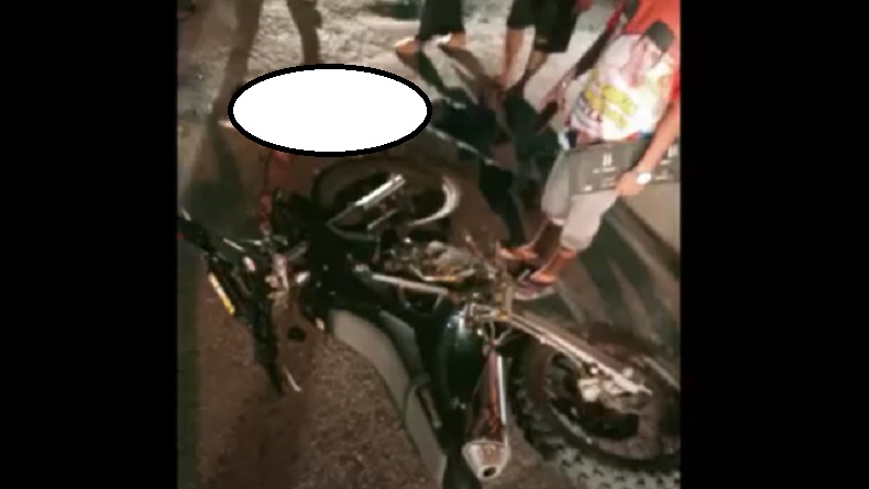 Mobil Pikap Tabrakan dengan Motor di Simpang Bedage, 2 Orang Dilarikan ke RSUD Kotapinang