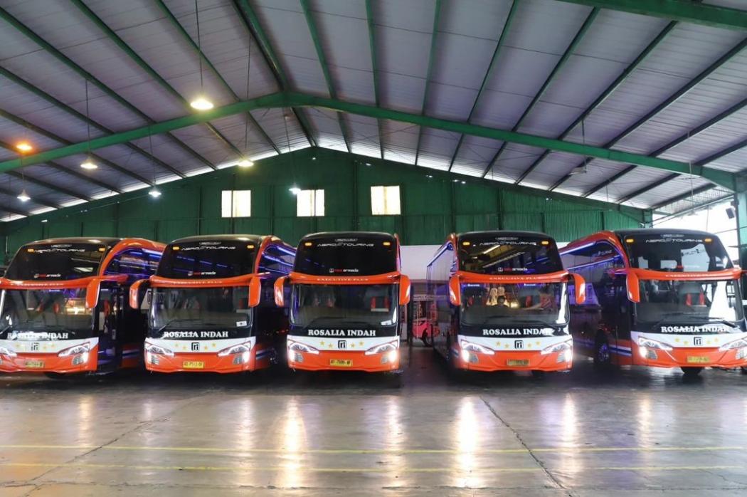 PO Rosalia Indah Rilis 5 Unit Bus Baru, Gagah Pakai Bodi Skylander R22