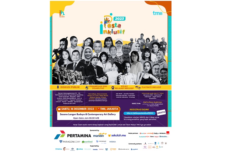 Rayakan Hari Disabilitas Internasional, KONEKIN Gelar Pesta Inklusif 2023 di TMII