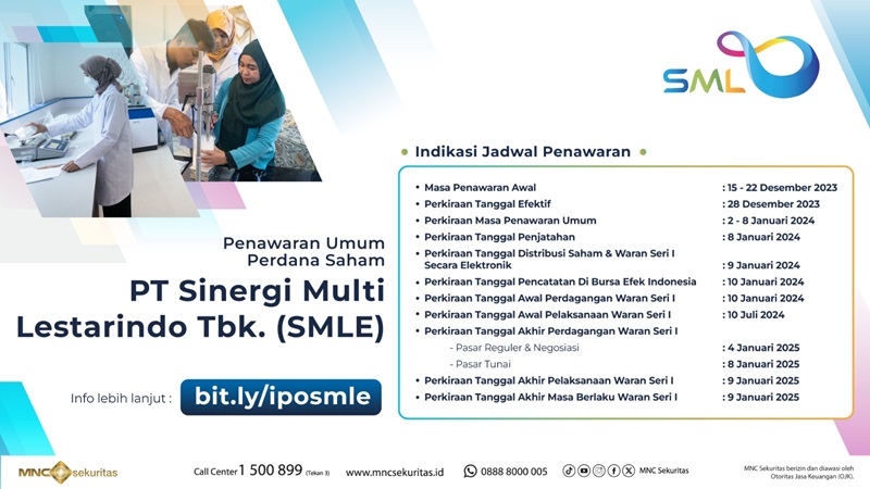 Sinergi Multi Lestarindo Tbk (SMLE) Siap IPO, Simak Indikasi Jadwal Penawarannya!