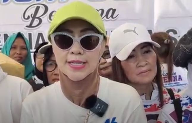 Caleg Perindo Venna Melinda Senam Bareng Warga Kediri, Ini Pesannya soal Pemilu 2024