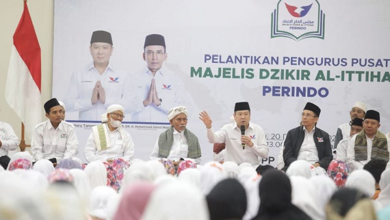 Lantik Pengurus Pusat Majelis Dzikir Al-Ittihad Partai Perindo, Ini Pesan HT