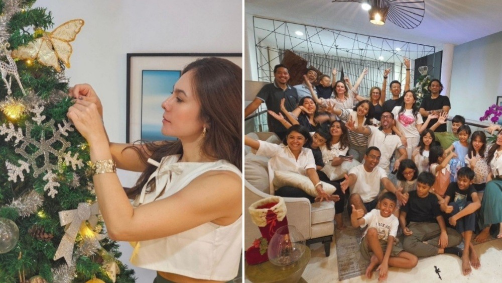 Bukan Kristiani, Ini Potret Cantik Wulan Guritno Rayakan Natal Bareng Keluarga