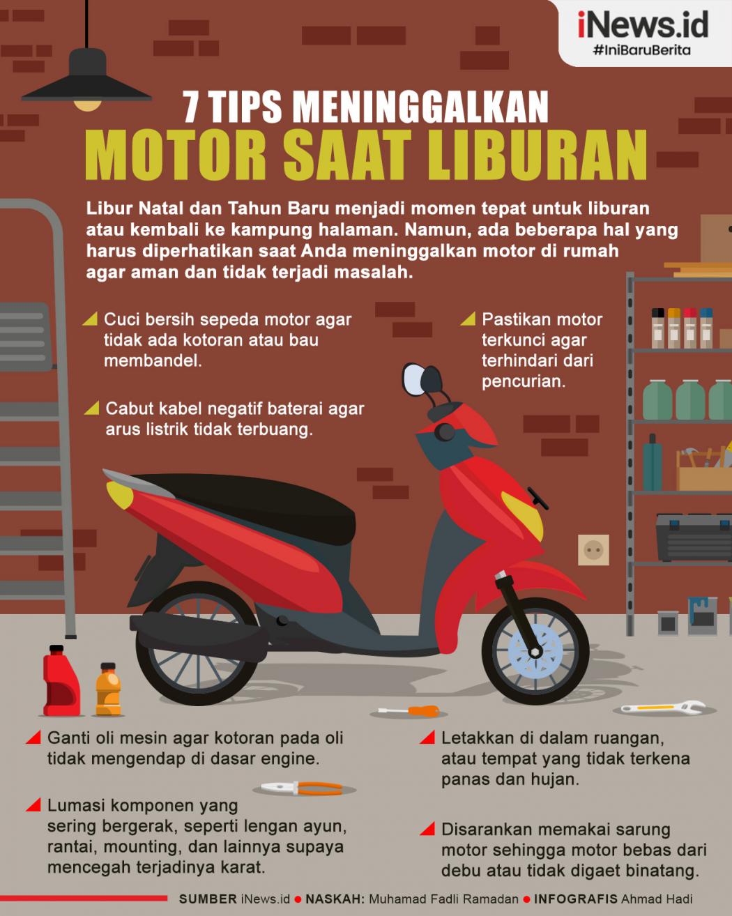 7 Tips Meninggalkan Motor di Rumah saat Liburan Nataru