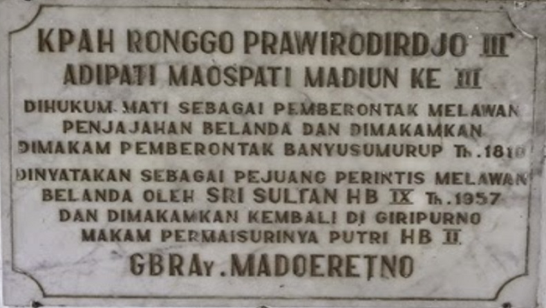 Sepak Terjang Raden Ronggo Prawirodirjo III, Pejuang yang Disegani Belanda