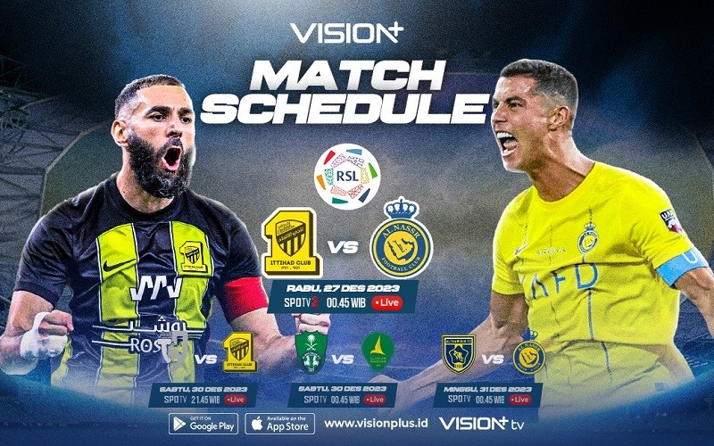 Simak Jadwal Pekan ke-19 Liga Arab Saudi, Tonton Live di Vision+