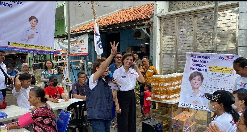 Caleg Partai Perindo Ci Mehong Gelar Bazar Murah dan Cek Kesehatan Gratis, Harga Minyak Rp5.000