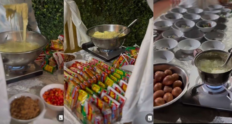 Viral Pasangan Pengantin Gelar Pesta Pernikahan dengan Sajian Mi Instan, Netizen: Asli Ini Asyik!