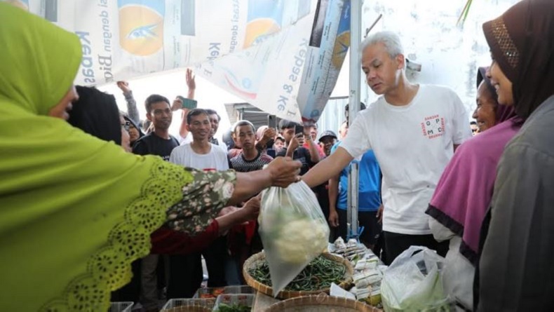 Ganjar Janji Sejahterakan Pedagang Lewat Kredit Bunga Ringan