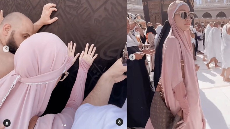 BCL Unggah Momen Haru Menyentuh Ka’bah di Hari Pertama 2024, Netizen: Semoga Istiqamah