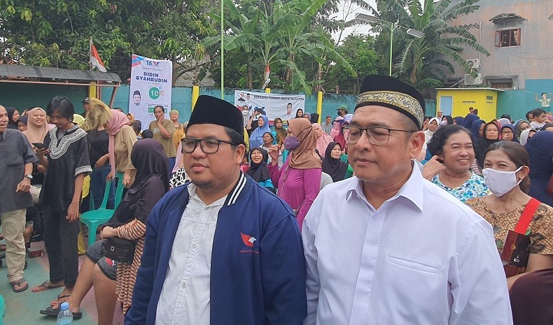Caleg Partai Perindo Didin Syahbudin Sosialisasi di Pamulang Tangsel