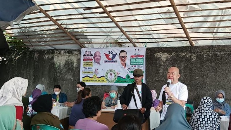 Partai Perindo Gelar Cek Kesehatan Gratis dan Bazar Murah di Bandung, Dihadiri Caleg Djoni Toat
