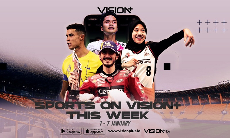 Deretan Tayangan Olahraga Minggu Ini, Semangat Awal Tahun di Vision+ Sports 