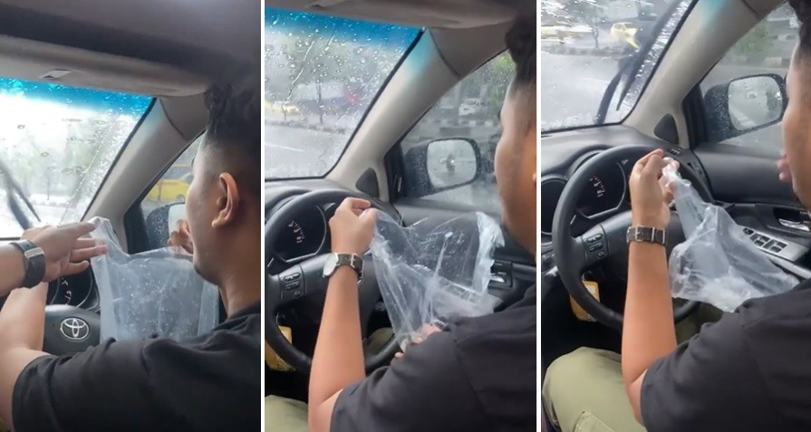 Viral Pengemudi Tenteng Kantong Plastik akibat Atap Mobil Bocor, Begini Cara Mengatasinya