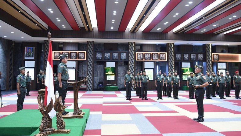 KSAD Terima Laporan Kenaikan Pangkat, 19 Kolonel Pecah Bintang Jadi Brigjen